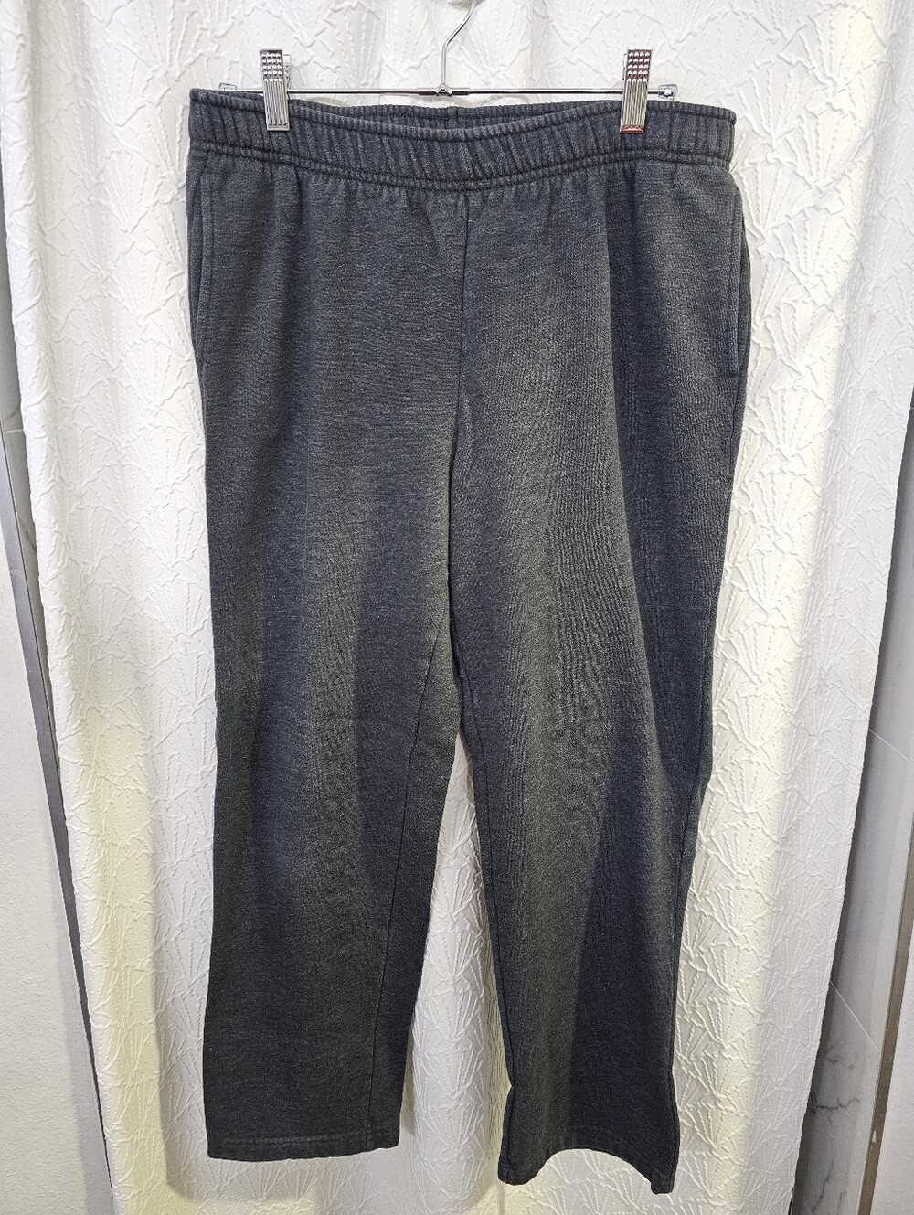 Women's Petite Medium Gray Elastic Waist Pull On Polycotton Joggers w/Pockets